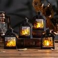 thumbnail image 3 of Moocorvic Halloween Pumpkin Lamp, Mini Candle Lantern Fall Decor with Hanging Loop Pumpkin Lantern Led Night Light for Halloween Ghost Party Home Outdoor Yard Decor(Battery Operated), 3 of 4