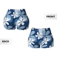 thumbnail image 3 of Sigee Flower Print Women's High Waist Workout Shorts - Squat Proof, Tummy Control, Yoga and Gym Activewear-, 3 of 9