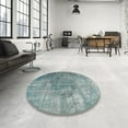 thumbnail image 3 of Ahgly Company Indoor Rectangle Traditional Grayish Turquoise Green Persian Area Rugs, 4' x 6', 3 of 6