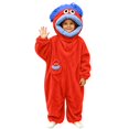 thumbnail image 6 of Cozy Fuzzy Big Mouth Monster Onesie, Warm Long Sleeve Pajamas, Loose Fit, Home Casual Wear, Suitable for Sleep and Relaxing(Red,130cm), 6 of 6