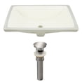 thumbnail image 1 of 20.75-in. W CSA Rectangle Bathroom Undermount Sink Set In Biscuit - Brushed Nickel Hardware - Overflow Drain Incl. AI-24895, 1 of 1