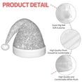 thumbnail image 4 of Balery Silver Glitter Pattern Santa Hat Christmas Hat Funny Christmas Hat Christmas Knitted Beanie Hat For Kids, 4 of 6