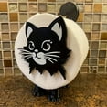 thumbnail image 3 of OIUR 1Pc/2Pcs Cat Toilet Roll Holder Tissue Paper Roll Storage Stand 3D Printed Black Cat Toilet Paper Holder Shelf Bathroom Organizer, 3 of 7