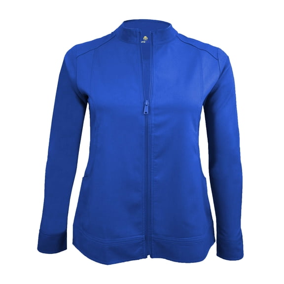 Natural Uniforms Women's Ultra Soft Stretch Zip Up Scrub Jacket (True Royal Blue, Large)