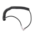 thumbnail image 2 of Yammee Mic Extension Cable 8Pin RJ45 to RI45 Black Cord for ICOM HM-98 HM-133 HM-133V HM-133S Walkie Talkie Radio, 2 of 7