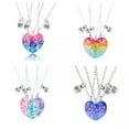 thumbnail image 2 of HOOUN 3 Pcs Broken Heart Best Friend Forever Butterfly Star Friendship Necklace Gift-Dots, 2 of 2