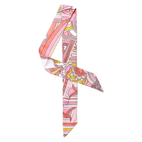 Long Scarf Skinny Scarf For Women Neckerchief Hangbag Handle Wrap for Women Silk Feeling Belt Choker