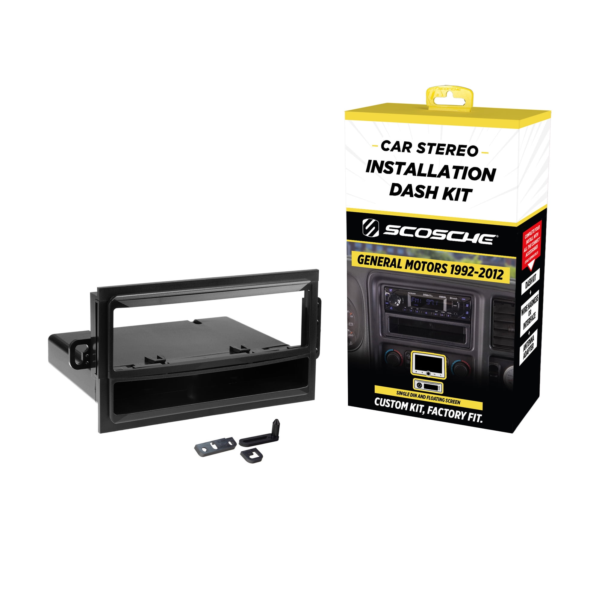 Scosche GM1583B Single DIN Dash Kit Comp w/ 1992-12 Buick/Cadillac/Chevrolet/GMC/Oldsmobile/Pontiac