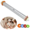 thumbnail image 1 of Customizable Dough Roller, Stainless Steel Rolling Pin, Adjustable Thickness Rings, Non Stick Surface, Perfect For Baking Projects, Dishwasher Safe, Food Grade Material, 1 of 8