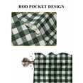 thumbnail image 6 of Farmhouse Green Plaid Bathroom Window Curtain, Vintage Country Cock Checkered Light Filtering Coffee Kitchen Curtains, Bedroom Living Room Curtains 2 Panel 84"x63", 6 of 6