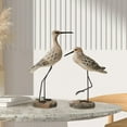 thumbnail image 6 of 2 Pieces Seagull Figurines Bird Statue Nautical Decorations Wooden Craft for Seaside Home Table Ornament, 6 of 9