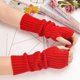 thumbnail image 3 of Manoplas sin dedos para mujer, guantes de punto para mujer, calentadores de brazo de invierno, tobilleros góticos japoneses, Mangas de muñeca, Harajuku Y2k, 3 of 4