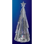 Icy Giftware Set of 2 Icy Clear Modern LED Lighted Decorative Christmas Tree Figurines 13"