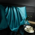 thumbnail image 5 of DISANGNI 100% Mulberry Silk Silk Pillowcase, Used for Hair and Skin, Envelope Type, Silk on one Side and Tencel on The Other Side, 1pc (Teal, 1 pc King Size 20"x36"), 5 of 7
