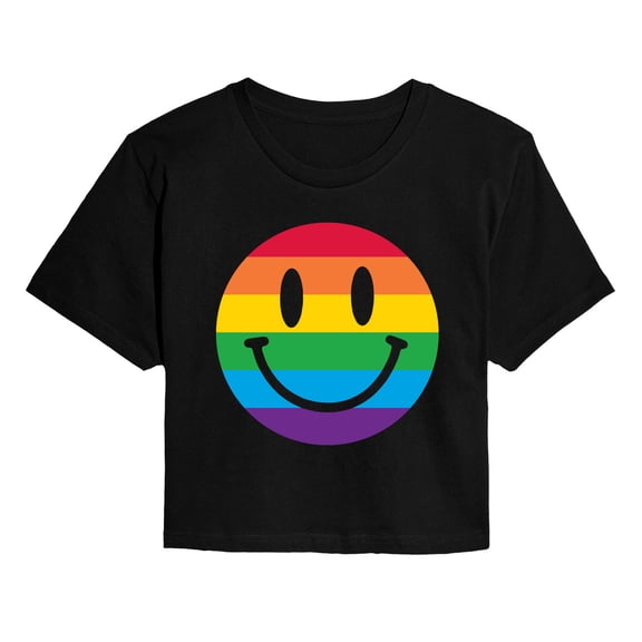 Instant Message - Pride Smile Cropped Graphic T-Shirt