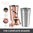 thumbnail image 4 of Oggi Dial-a-Drink 15 Recipe Stainless Steel Cocktail Shaker (1 lt, 34 oz) - Copper, 4 of 8