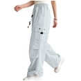 thumbnail image 7 of ITSAME Girls Cargo Pants, Stretchy Waist Cotton Loose Fit Kids Full Length Pants with Multi-Pocket Blue Size 5-6, 7 of 7