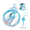 thumbnail image 3 of Harness with Backpack for Small Dogs, Breathable Mesh Padding, 3D Wrapping, No-Pull Anti-Choke, Reflective, Lightweight, Adjustable Blue, 3 of 6