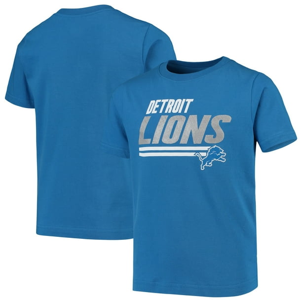Youth Blue Detroit Lions Lined T-Shirt - Walmart.com - Walmart.com