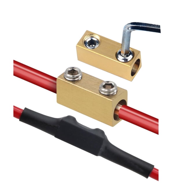 Conectores de cable BEKMLOD, 10 unidades, 4 AWG, cobre dorado con termorretráctil