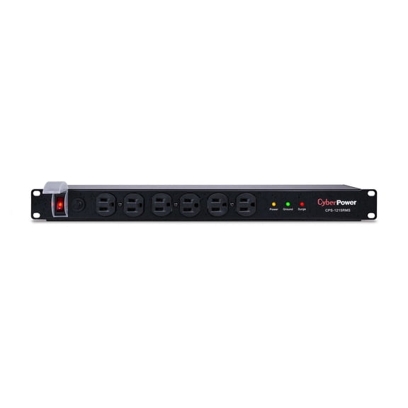 Restored CyberPower CPS1215RMS-R Surge Protector, 120V/15A, 12 Outlets, 15 ft Power Cord, 1U Rackmount (Refurbished)