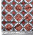 thumbnail image 1 of Soimoi Cotton Voile Fabric Floral Mandala Print Fabric by The Yard 42 Inch Wide, 1 of 3