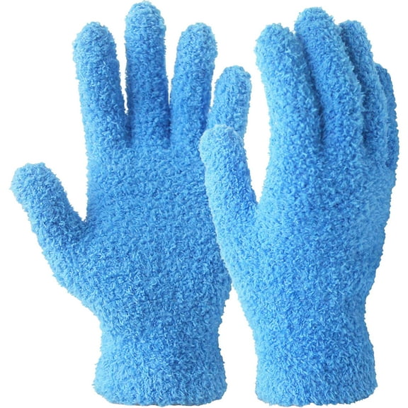 EvridWear Microfiber Auto Dusting Cleaning Gloves Mittens for Office Office House Cleaning Cars Trucks, S/M