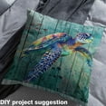 thumbnail image 3 of Manfei Turtle Fabric By The Yard Sea Tortoise Upholstery Fabric Hawaiian Animal Decorative Fabric Retro Wooden Indoor Outdoor Fabric For Adult,Blue Natural Waterproof Art 1 Yard, 3 of 6
