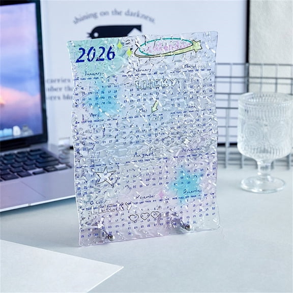 2026 Acrylic Calendar, 12-Month Acrylic Art Calendar, Desktop Monthly Planner & Scheduling Accessory, for Home School Dorm Room Daily Life Organization & Decoration, 6.85*9.02 inch