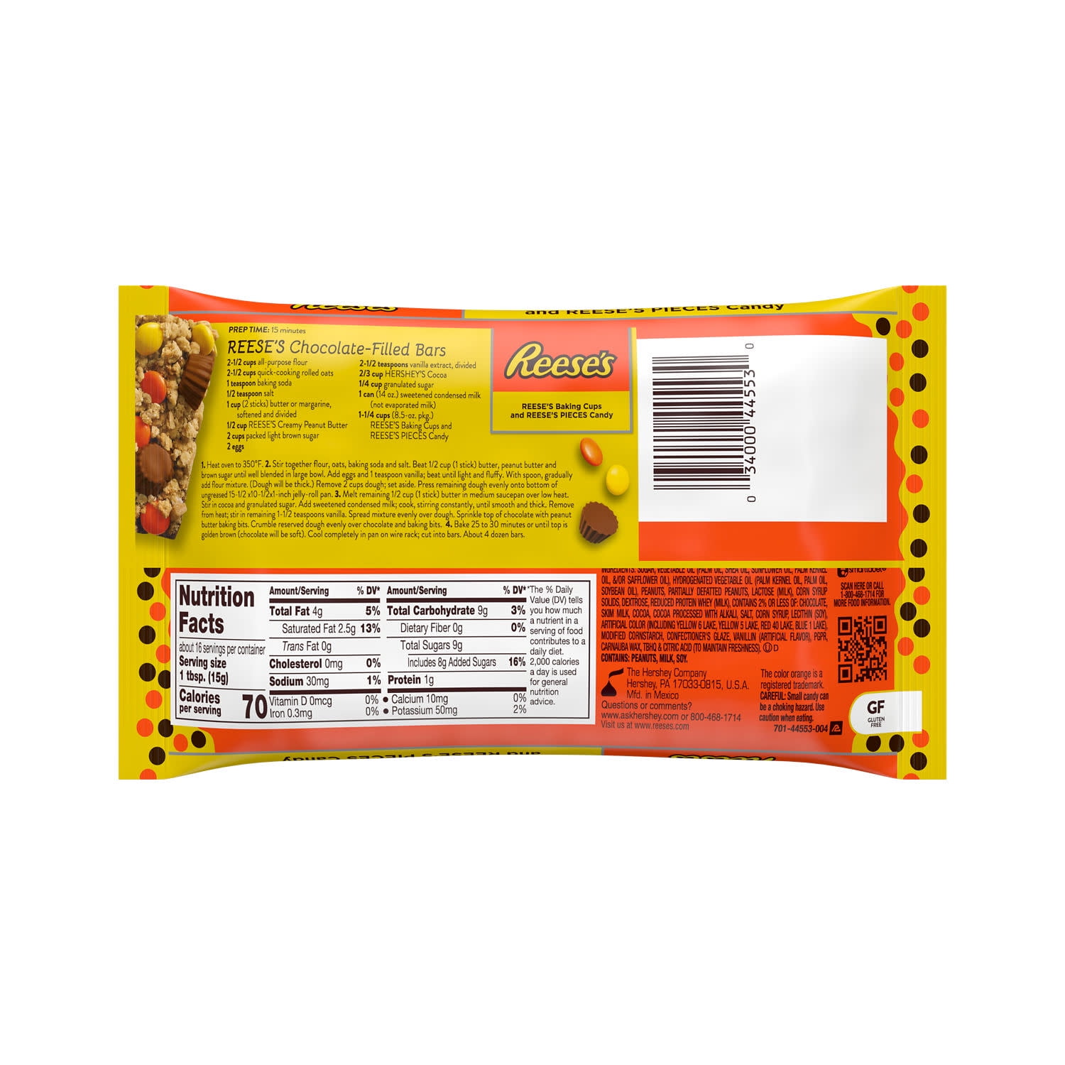 Reese's Peanut Butter Baking Cups and Candy, Bag 8.5 oz