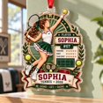 Tennis Player Personalized Acrylic Ornament Christmas Keepsake ...