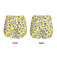 thumbnail image 5 of Picia Tropical Lemon Pattern Women's 2 in 1 Athletic Running Shorts High Waisted Workout Casual Gym Sweat Shorts with Comfy Liner Zipper Pockets-XX-Large, 5 of 9