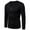 Black, variant on Jalioing Fall Winter Shirts for Men Fleece Lined Long Sleeve V Neck Button T Shirt Thick Warm Pullover Tee