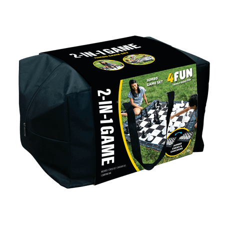 Jumbo 2 in 1 oversized game set with Chess and Checkers by b4 Adventure