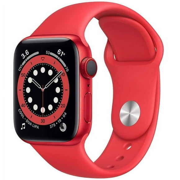 Pre-Owned Apple Watch Series 6 44mm GPS + Cellular Unlocked - Red Aluminum Case - Red Sport Band (2020) Refurbished - Fair