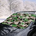 thumbnail image 2 of Jiueut Green Camo Print Windshield Cover for Ice and Snow, Saint Patrick's Day Decor UV Resistant Car Windshield Cover Protection Dustproof Winter Auto Accessories for Outdoor Camping Parking, 2 of 6