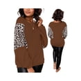 thumbnail image 6 of Franhais Women’s Casual Long Sleeve Loose Sweater Fashion Leopard Stitching Round Neck Pullover Sweatshirt（S-XL）, 6 of 8