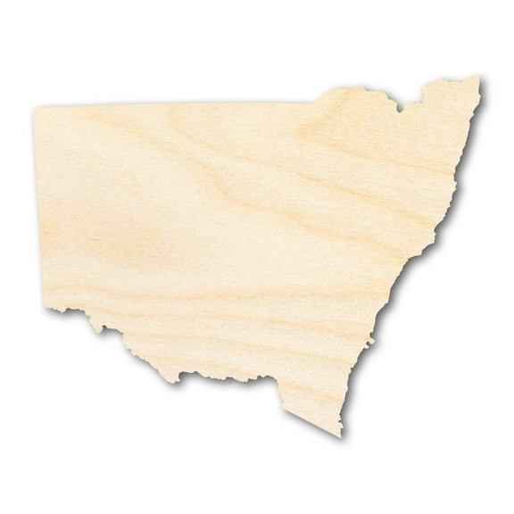 Unfinished Wood New South Wales State Shape - Australia State Craft - up to 46" DIY 6" / 1/4"