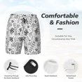 thumbnail image 3 of Yiaed Hand Drawn Snake Print Mens Swim Trunks Bathing Suit Compression Liner Beach Swim Shorts Swimwear Quick Dry Zipper Pocket No-Chafing Board Short-Large, 3 of 6