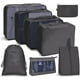 thumbnail image 5 of Bolsa de almacenamiento de viaje, conjunto de siete piezas, subenvases de cosméticos para lavado digital, bolsa de almacenamiento para ropa, zapatos, equipaje, bolsa de viaje, 5 of 6