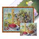 thumbnail image 1 of Kit Punto Cruz Con Flores Hilo Algodón Ecológico Bordado 14CT 48x37cm, 1 of 9