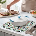 thumbnail image 2 of Boston Terriers and Pioneer Flower Dish Drying Mat for Kitchen 1 Pack, Ultra Absorbent Microfiber Dishes Drainer Mats,16"x18", 2 of 6