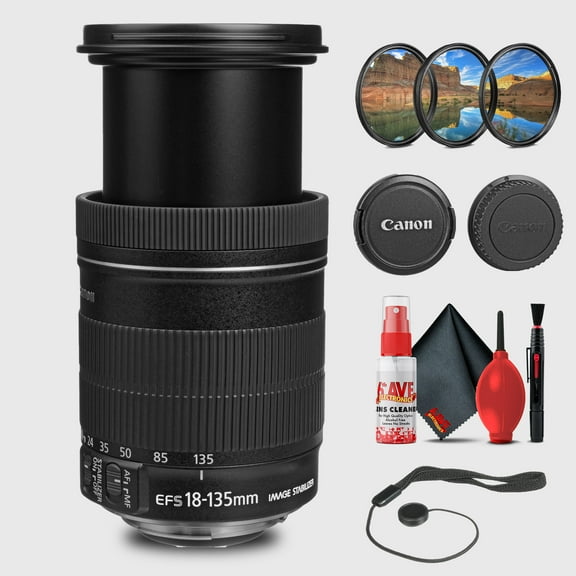 Canon EF-S 18-135mm F/3.5-5.6 IS Lens with Filter Kit Cleaning Kit   More (International Version)