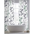 thumbnail image 5 of Green Grey Botanical Sheer Curtains 108 Inch Length 2 Panels Set Window Treatments, Watercolor Spring Floral Summer Leaf Rod Pocket Semi Curtains for Living Room/Bedroom/Kitchen Décor, 104"W x 108"L, 5 of 7