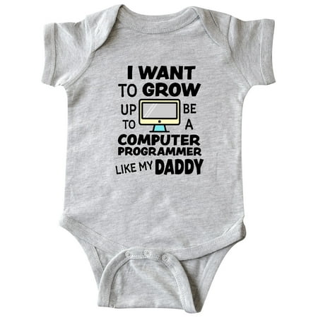

Inktastic I Want To Grow up To Be a Computer Programmer Like My Daddy Gift Baby Boy or Baby Girl Bodysuit