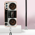 thumbnail image 5 of for Samsung Galaxy A25 5G Crossbody Strap Phone Case, Anti-Fall Pattern Clear Design Transparent Soft & Flexible TPU Drop and Shockproof Protective Cover with Adjustable Nylon Neck Strap, Retro Radio, 5 of 7