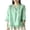 Green women's v neck cotton linen blouse a1, variant on Women's V Neck Cotton Linen Blouse 3/4 Sleeve Embroidery Casual Boho Top Loose Holiday Vacation Beach Tunic Shirt, White 1