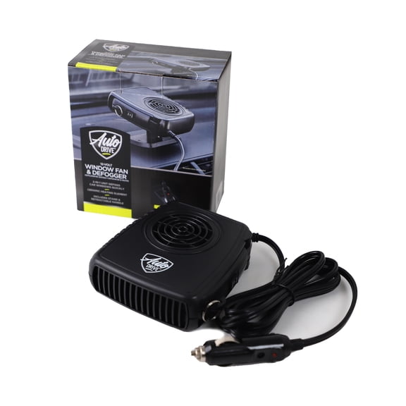 AutoDrive 12-Volt Window Fan and Defogger with Stand. Fits All Cars, Trucks, RV, SUV Types.