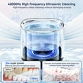 thumbnail image 3 of HLONK Ultrasonic Retainer Cleaner  Retainer Cleaner Machine for Dentures  Mouth Guards  Braces  Toothbrush Heads  Jewelry with 180ML Capacity  42kHz Ultrasonic Cleaner, 3 of 8
