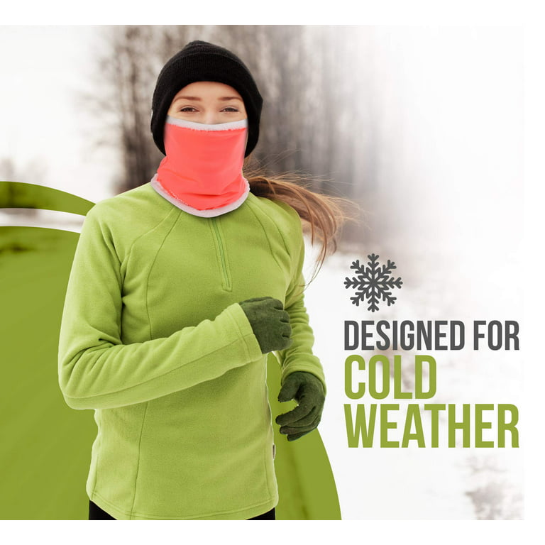 ARMORAY Fleece Neck Warmer, Neck Gaiter Face Mask, Motorcycle Mask,  Snowboard Mask & Ski Mask w/UV, Dust & Wind Protection